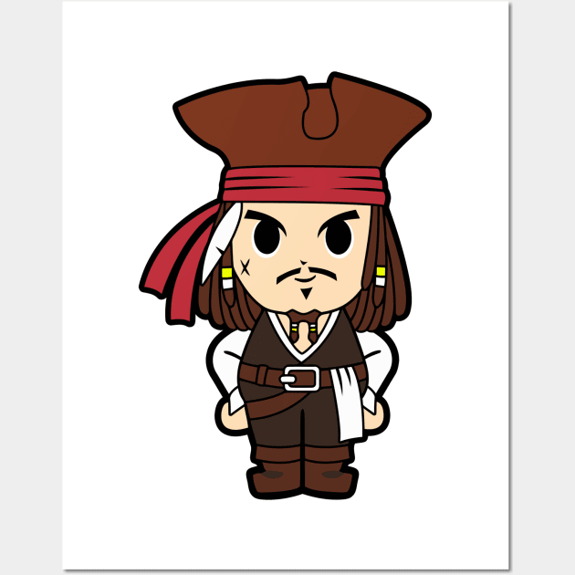 Jack Sparrow Chibi Wall Art by untitleddada